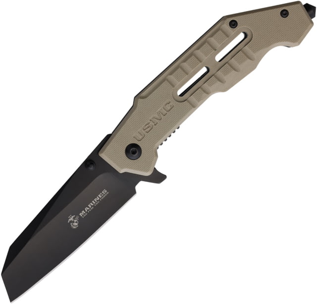USMC Linerlock A/O G10 Tan U - Usmc