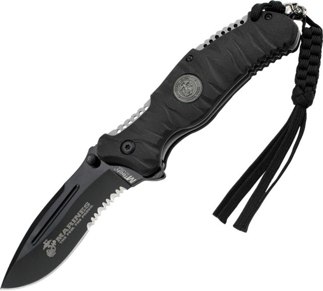 USMC Marine Reaper Manual Black Blade Black Handle U - Usmc