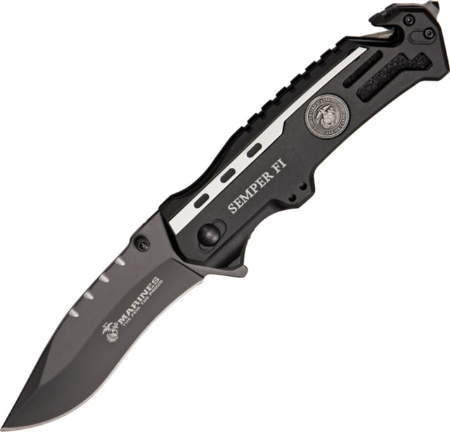 USMC Marine Rescue A/O Plain edge Black Finish U - Usmc