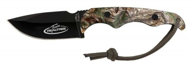 Utica Team Realtree Series Neck Knife with Sheath Black/Camouflage - Utica
