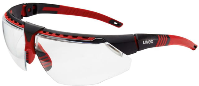 UVEX Avatar Safety Eyewear Red Frame Clear Hydroshield Anti-fog Lens - Uvex