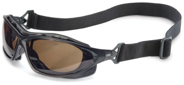 UVEX Seismic Sealed Protective Eyewear Black Frame Espresso Anti-scratch Lens - Uvex