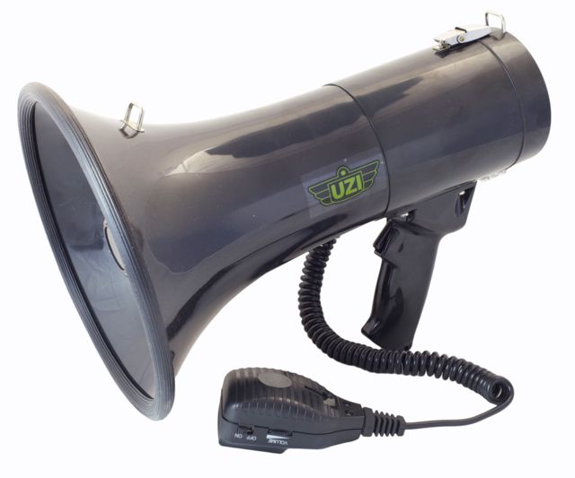 UZI 50 Watt Detachable Megaphone W/ Siren - Uzi