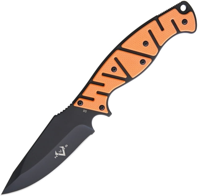 V NIVES Alte Beast Orange Fixed Blade Knife 10in Overall 4.5in Black D2 Tool Steel Drop Point Orange G10 Handle Black Kydex Sheath Storage Case. - V Nives