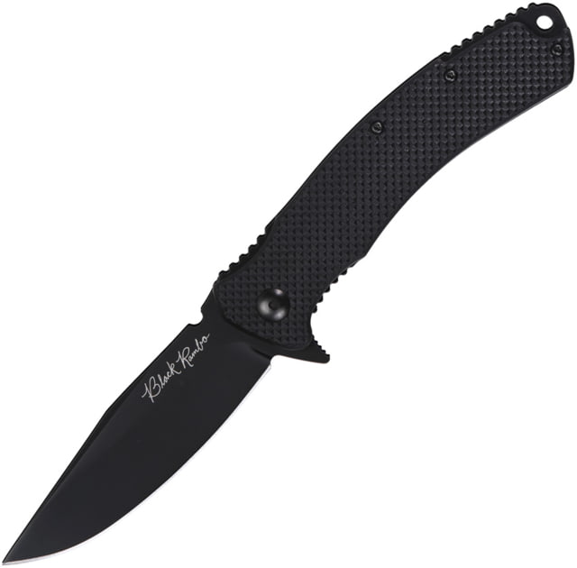 V NIVES Black Rambo Utility Linerlock VNI34FPBBK - V Nives
