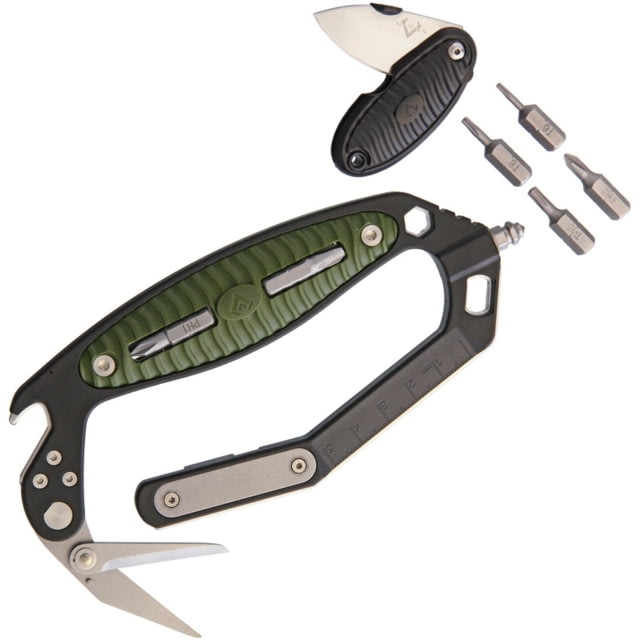 V NIVES CRAB Multi Tool 6.5in Overall Black Aluminum Handles Black Kydex Sheath - V Nives