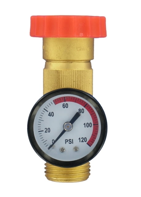 Valterra Brass Water Regulator/Gauge Combo, Carded, A01-1124VP