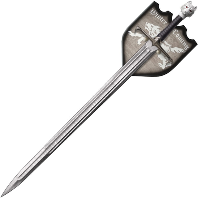 Valyrian Steel Longclaw Sword of Jon Snow 39" stainless blade Cast metal handle with black leather wrapped grip