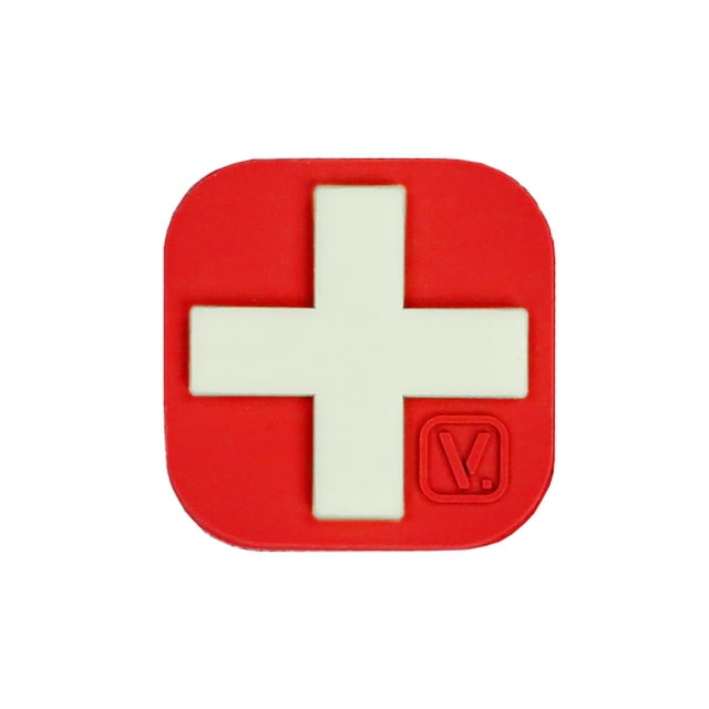 Vanquest Gear 1.5 in x1.5 in Medical Cross Glow In The Dark Patch Red - Vanquest Gear