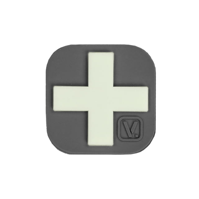 Vanquest Gear 1.5 in x1.5 in Medical Cross Glow In The Dark Patch Wolf Gray - Vanquest Gear