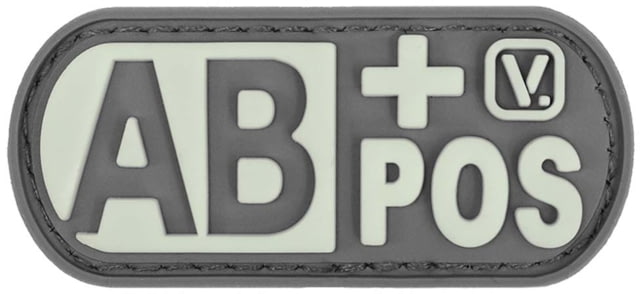 Vanquest Gear Blood Type AB Positive - Glow In The Dark Patch Wolf Gray - Vanquest Gear
