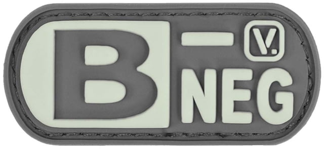 Vanquest Gear Blood Type B- Negative - Glow In The Dark Patch Wolf Gray - Vanquest Gear