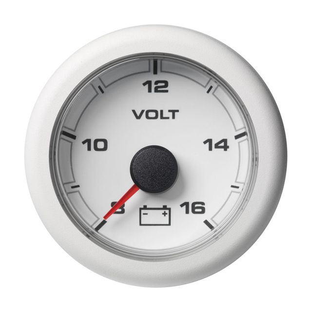 VDO 52MM OceanLink Battery Voltage 8-16 V White Dial & Bezel 2-1/16"