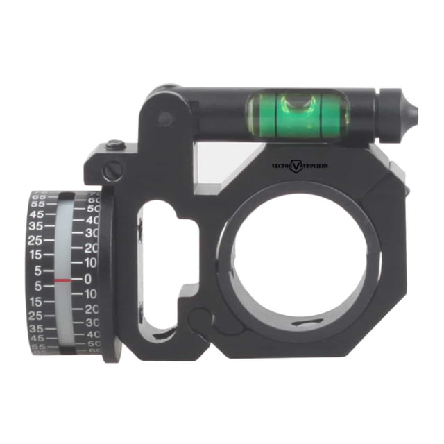 Vector Optics ACD Angle Indicating Mount Ring 30mm/ 1in Tube 6063-T6 Matte w/ Bubble Level Black - Vector Optics