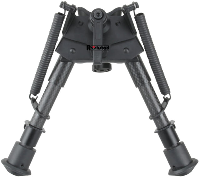 RokStad Carbon Fiber Swivel Spring Bipod 6-9in Black - Rokstad