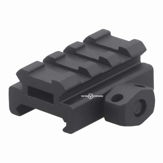 Vector Optics Riser Mount Rail Picatinny 0.5in Height 1.6in Long 3 Slots 6063-T6 Black - Vector Optics