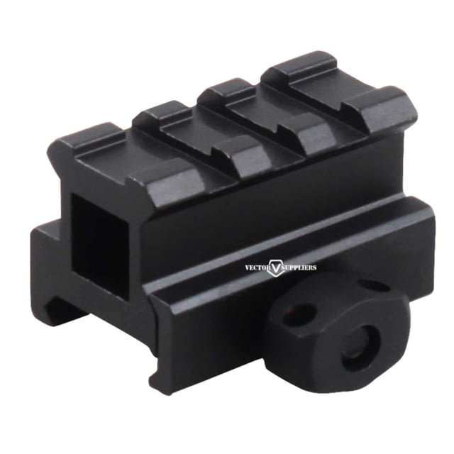 Vector Optics Riser Mount Rail Picatinny 0.83in Height 1.6in Long 3 Slots 6063-T6 Black - Vector Optics