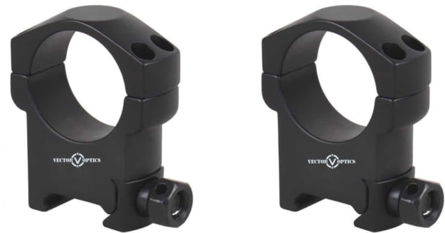 Vector Optics Tactical Rifle Scope Rings 30mm Tube Picatinny/ Weaver 31mm Height 6063-T6 Matte Black - Vector Optics
