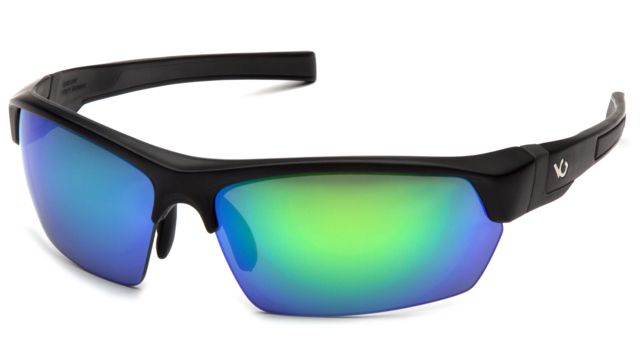 Venture Gear Tensaw Shooting Glasses Black Frame Green Mirror Polarized Lens - Venture Gear