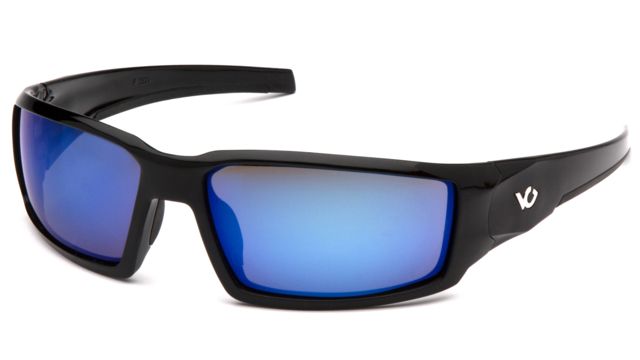 Venture Gear Pagosa Shooting Glasses Ice Blue Mirror Anti-Fog Lens Black Frame - Venture Gear