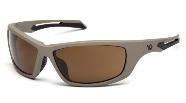 Venture Gear Tactical Howitzer Safety Glasses w/Bronze Anti-Fog Lens Tan Universal - Venture Gear