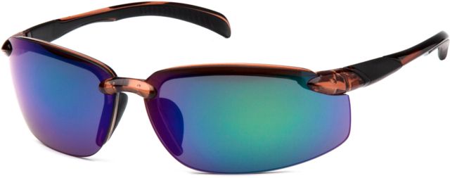 Venture Gear Waverton Safety Glasses w/Multi Mirror Lens Brown - Venture Gear