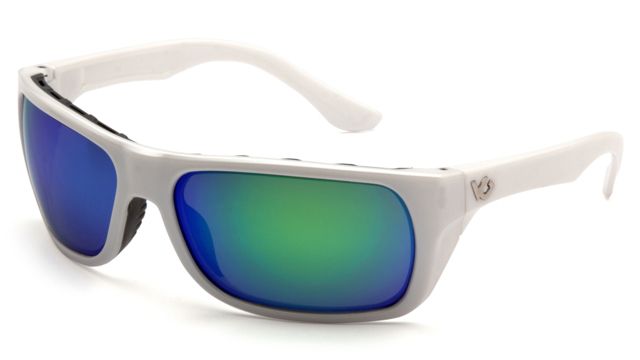 Venture Gear White Frame/Green Mirror Polarized Lens - Venture Gear