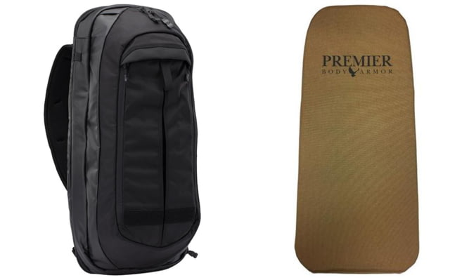 Vertx Commuter XL 23L Backpack with Premier Body Armor Brown Ballistic Panel Black F1  IBK/GBK NA-KIT2 - Vertx