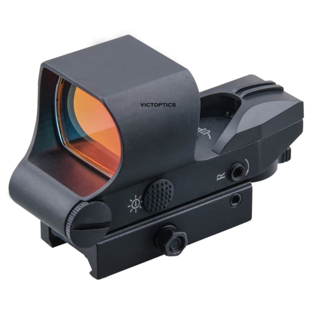 VictOptics Red Dot Sight 1x 28x40mm Objective Window 4 Green/ Red Reticles 6061-T6 Black - Victoptics