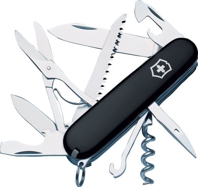 Victorinox Huntsman Swiss Army Black Knife w/Bottle Opener 53203 - Victorinox