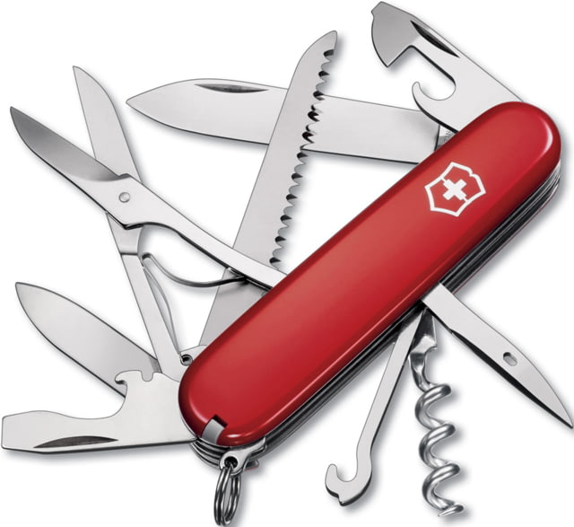 Victorinox Huntsman Red Folding Knife 3.63" closed Red ABS handle - Victorinox