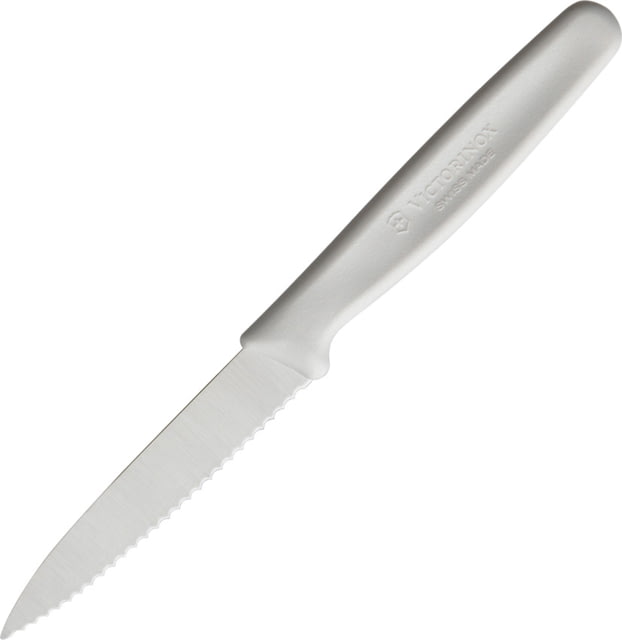 Victorinox Paring Knife White Serrated 3.25" satin finish serrated stainless blade White nylon handle - Victorinox