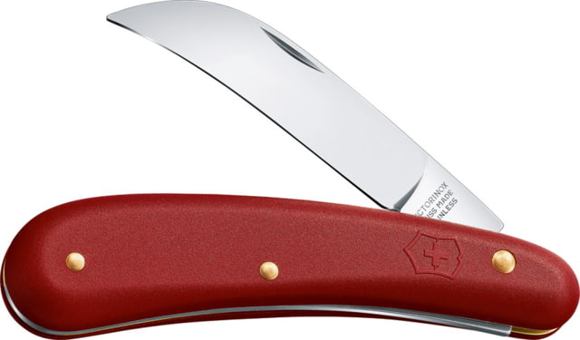 Victorinox Pruning Knife Small Blade Red 2.88" satin finish stainless curved blade Red synthetic handle - Victorinox