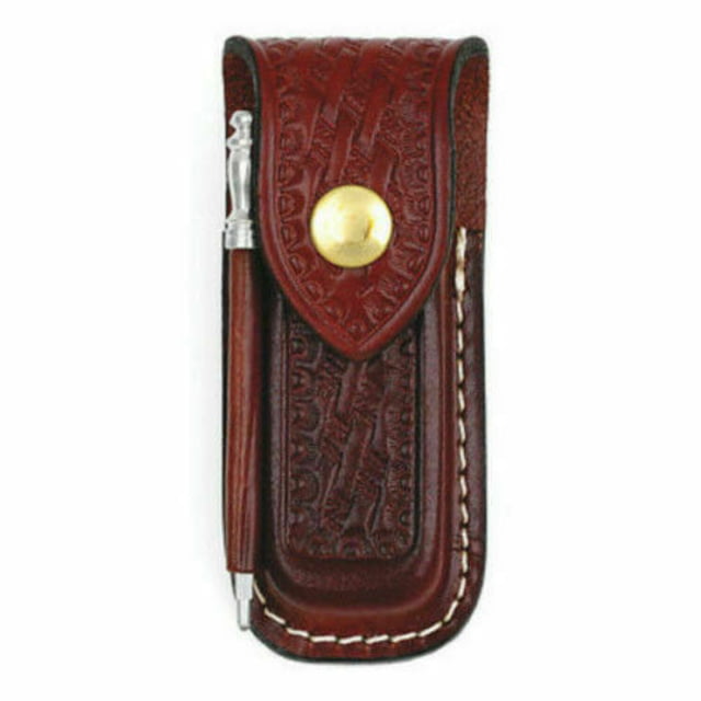 Victorinox Zermatt Leather Pouches Medium with steel Swiss Army Knife Pouches Brown - Victorinox