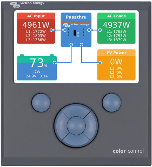 Victron Energy Color Control GX Monitor Button Control Grey - Victron Energy