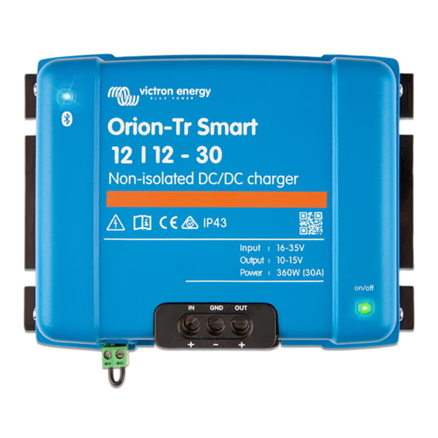 Victron Energy Orion-TR Smart 12/12-30 30A 360W Non-Isolated DC-DC Charger or Power Supply One Size - Victron Energy