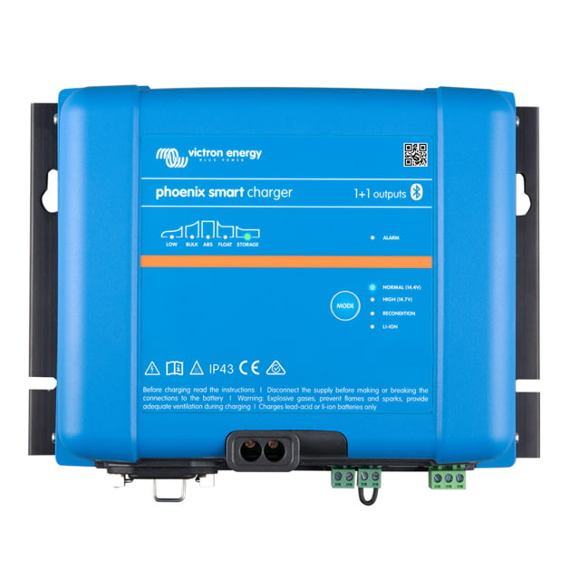Victron Energy Phoenix Smart IP43 Charger 24/16 1+1 120-240VAC Requires 5-15P Mains Cord One Size - Victron Energy