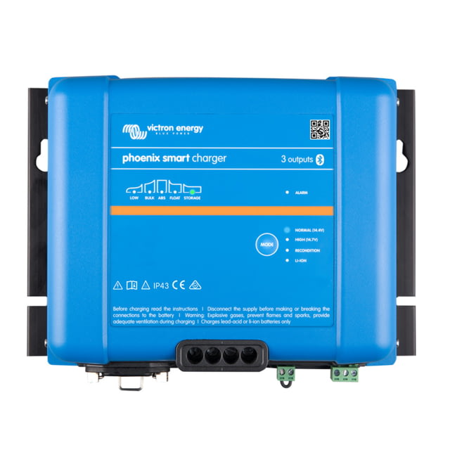 Victron Energy Phoenix Smart IP43 Charger 24/25 3 120-240VAC Requires 5-15P Mains Cord One Size - Victron Energy