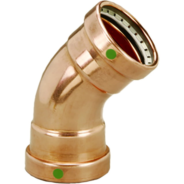 Viega ProPress XL 2-1/2in - 45 degrees Copper Elbow - Double Press Connection - Smart Connect Technology