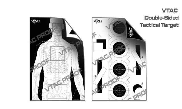 Viking Tactics VTAC Double Sided Tactical Target - Paper Each 10 - Viking Tactics