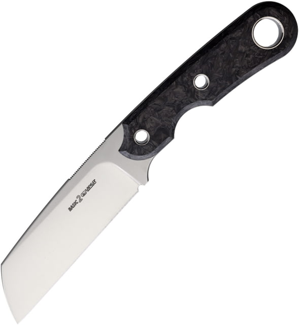 Viper Basic2 CF Fixed Blade Knife 8in Overall 3.5in Satin CPM Magnacut Stainless Sheepsfoot Blade Marbled Carbon Fiber Handle Black Kydex Belt Sheath - Viper