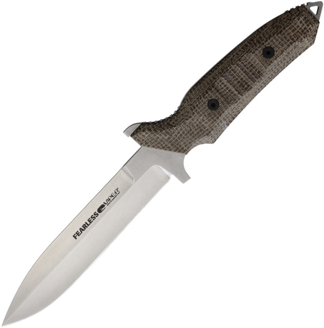 Viper Fearless Fixed Blade Brown Knife Brown Canvas Burlap handle - Viper