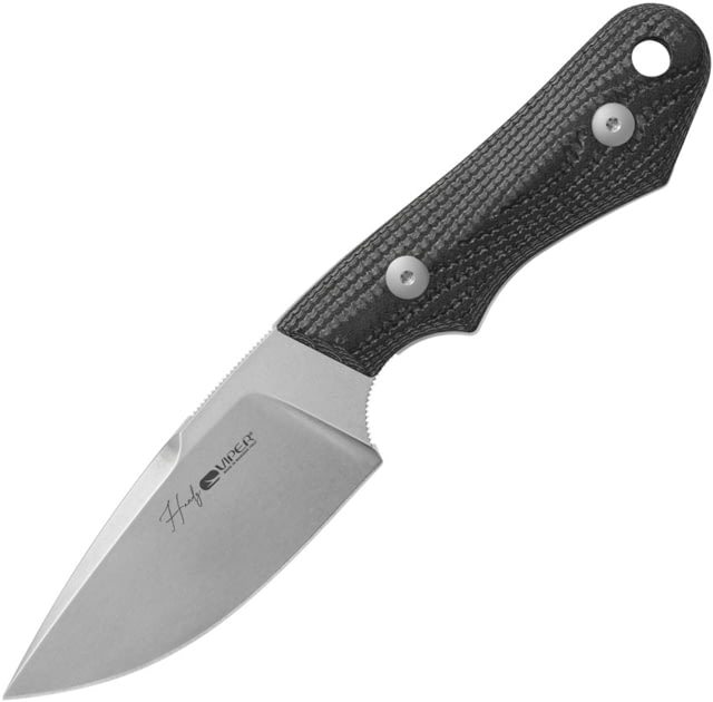 Viper Handy Fixed Blade Knife by Fabrizio Silvestrelli 4.5in CMP MagnaCut Stonewashed Blade Black G10 Handle - Viper