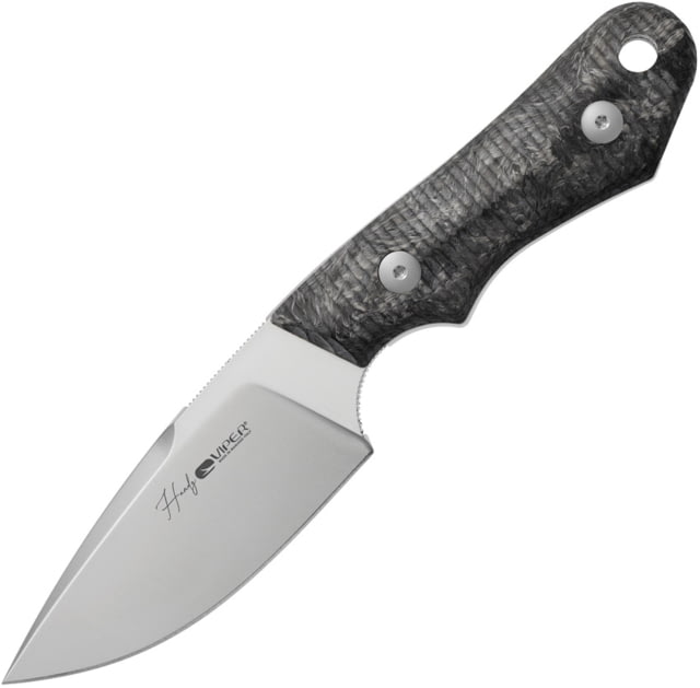 Viper Handy Fixed Blade Knife by Fabrizio Silvestrelli 4.5in CMP MagnaCut Satin Blade Dark Matter Carbon Fiber Handle - Viper