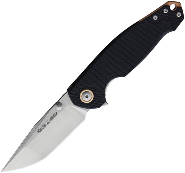Viper Katla Linerlock Folding Knife 3.25" stonewash finish Bohler M390 stainless blade Black G10 handle