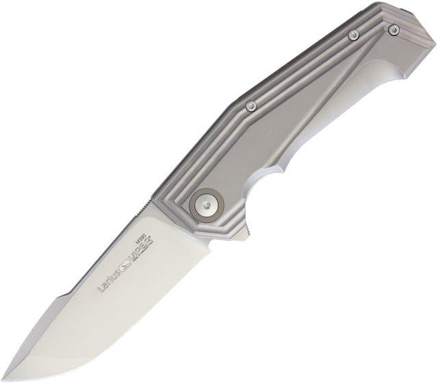 Viper Larius Linerlock Folding Knife 4.25in Closed 3.25in Satin Bohler M390 SS Drop Point Matte Finish Titanium Handle Pocket Clip Designed By