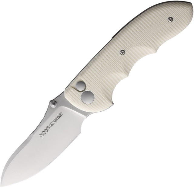 Viper Moon Button Lock Folding Knife 3.5in MagnaCut Steel Satin Blade Ivory G10 Handle - Viper