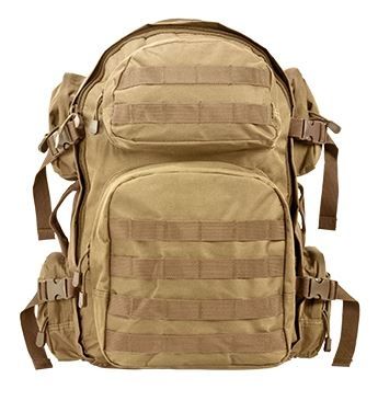 Vism  Series Tactical Backpack with Ballistic Soft Panel-Rectangle Cut 10in X12in Tan - Vism