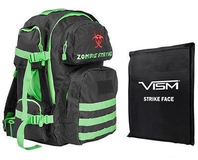 Vism  Series Tactical Backpack with Ballistic Soft Panel-Rectangle Cut 10in X12in Zombie Green - Vism