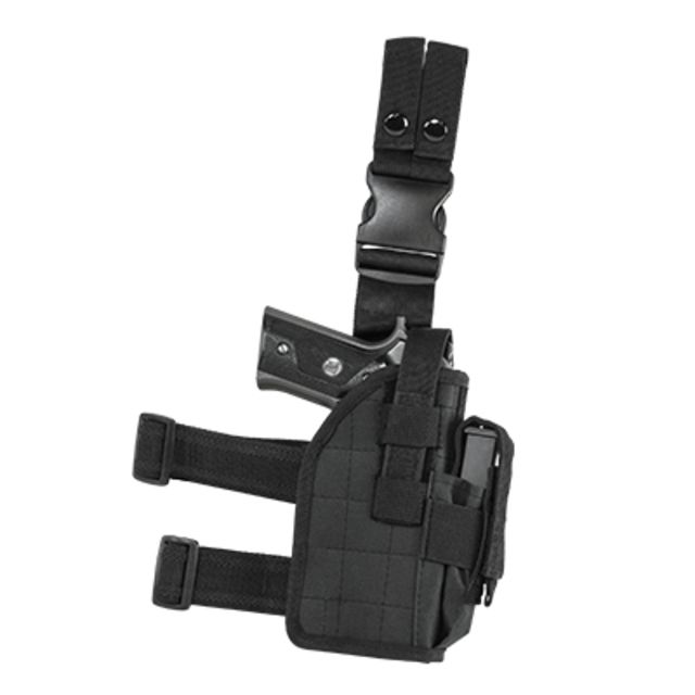 VISM Universal Drop Leg Universal Holster Black